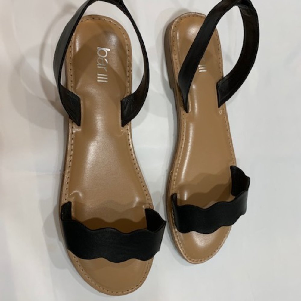 Bar III flat black Sandals Size 10M